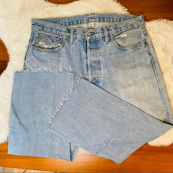 Ralph Lauren Denim - Ralph Lauren Vintage Light Wash Frayed Crop Jeans